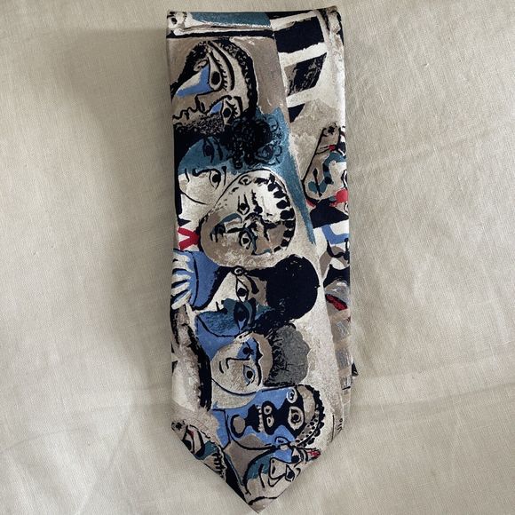 PABLO PICASSO ~ ART PAINTING ~ NOVELTY MENS SILK TIE ~ 1960 Public De Corrida - Picture 1 of 5